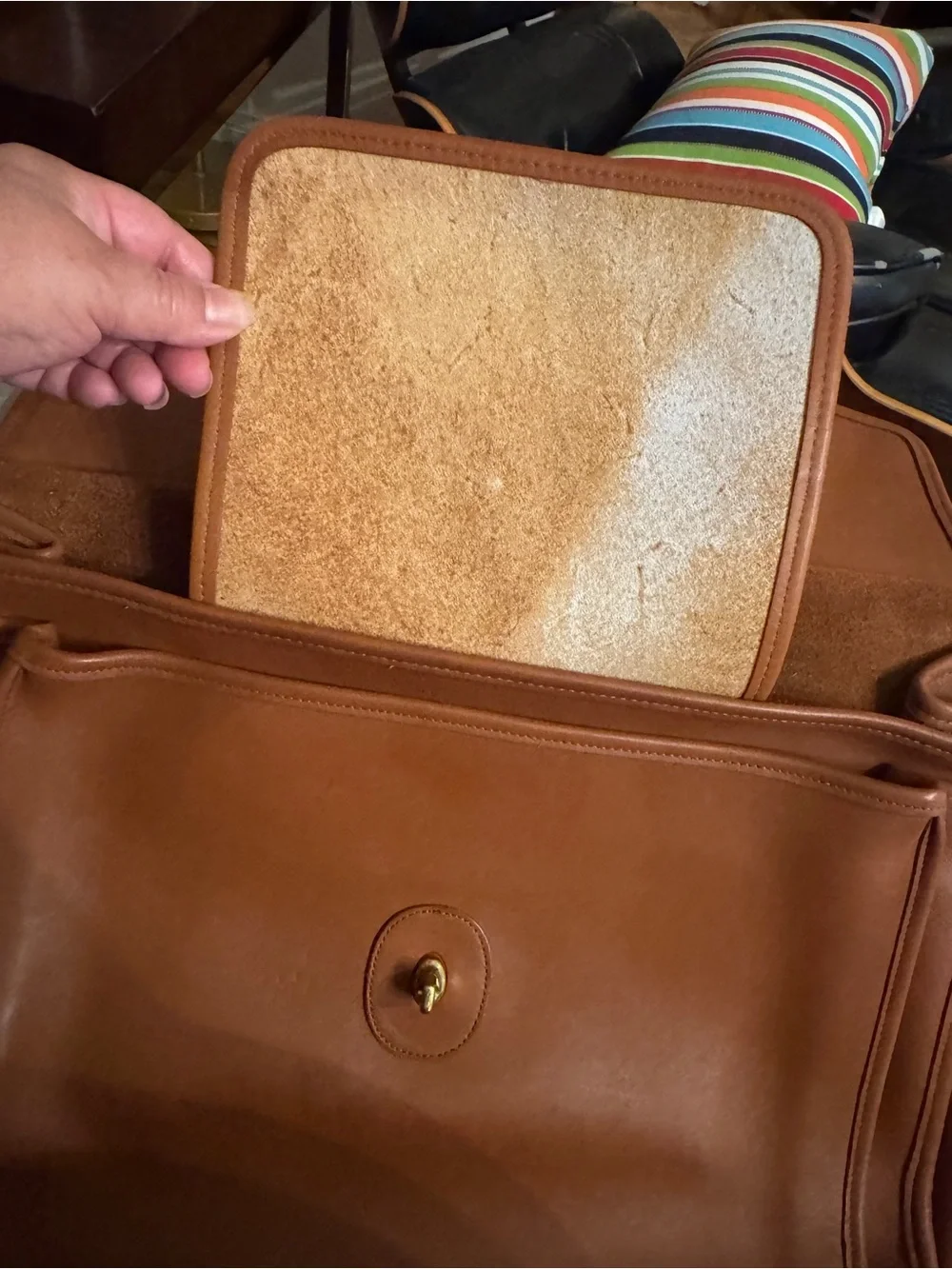 Coach vintage unisex Men's Leather Briefcase in Cognac B6C-5266